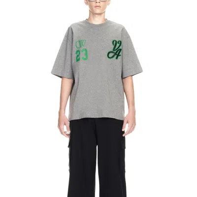 Off-white Man T-shirt Light Grey Size S Cotton, Elastane In Gray
