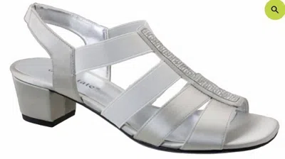 David Tate Extra Wide Width Event Gladiator Sandal In White