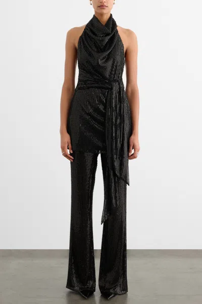 Toccin Gemma Sequin Pull On Pants In Black