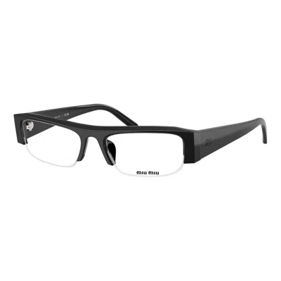 Miu Miu 54mm Rectangular Sunglasses In Black