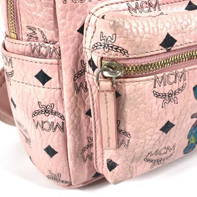 Pre-owned Mcm Pink Leather Backpack ()