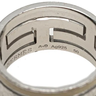 Pre-owned Hermes Silver Silver 925 Band Ring ()