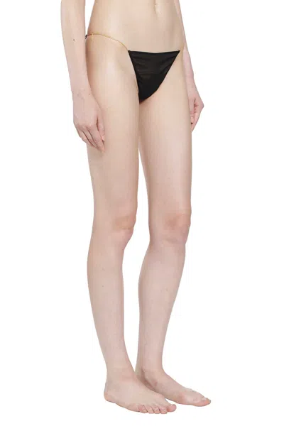 Saint Laurent Silk Briefs In Black