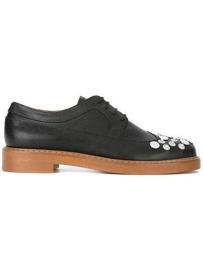 Shop Mm6 Maison Margiela Studded Brogues In Black