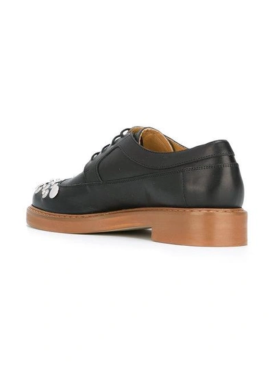 Shop Mm6 Maison Margiela Studded Brogues In Black