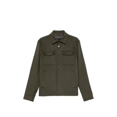 Herno Button-up Chest-pocket Jacket In Green