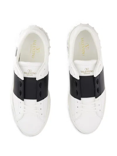 Valentino Blue Calf Leather Bos Taurus Low Top Sneakers In Multi