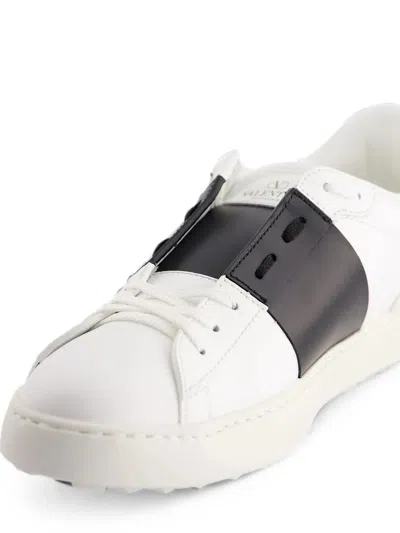 Valentino Blue Calf Leather Bos Taurus Low Top Sneakers In Multi