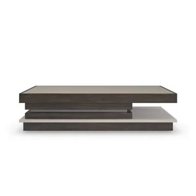 Caracole La Moda Solid Wood Abstract Coffee Table With Storage In Brown ...