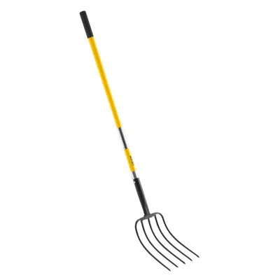Vevor 5 Tines Garden Fork Fiberglass Handle 57 In Digging Spading ...