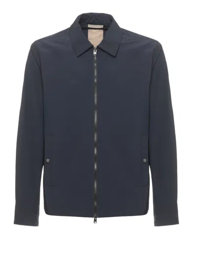 Woolrich City Timber Jacket Collared Buttoned Cuffs Pockets In Black