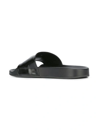 Shop Versace Medusa Head Slides In Black