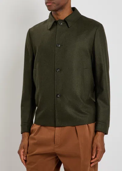Boglioli Button-up Collared Jacket In Green