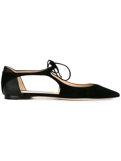 Shop Jimmy Choo Vanessa Ballerinas In Black