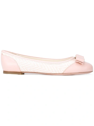 Ferragamo Salvatore  Vara Ballerina Shoes - Pink
