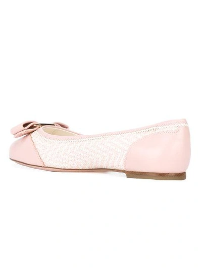 Shop Ferragamo Salvatore  Vara Ballerina Shoes - Pink