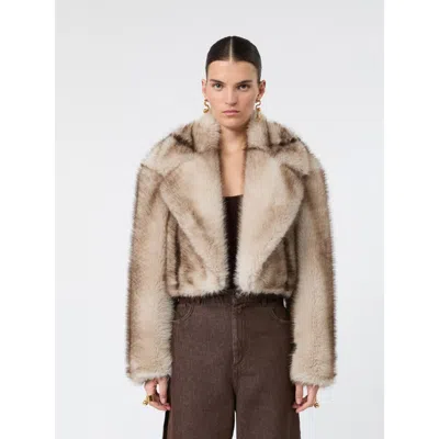Sportmax Pinstripe-pattern Jacket In Brown