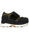 Marni 80mm Neoprene & Leather Sneakers In Black