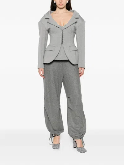 Giuseppe Di Morabito 노치드 라펠 블레이저 In Gray