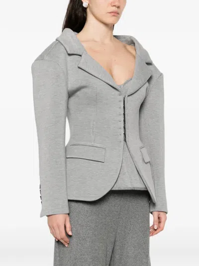 Giuseppe Di Morabito 노치드 라펠 블레이저 In Gray