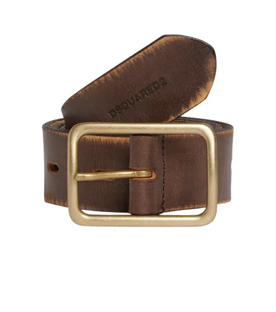 Dsquared2 Leather Belt In Brown