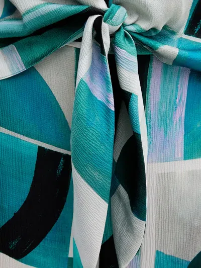Joseph Ribkoff 아트 프린트 타이 프런트 탑 In Multi