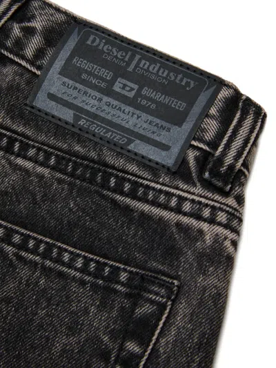 Diesel D-milty Washed-effect Jeans In Black