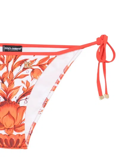 Dolce & Gabbana Maiolica-print Triangle Bikini Set In Multi