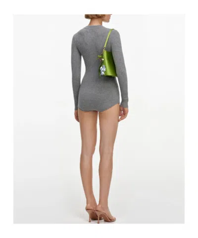 Self-portrait Button Knit Playsuit In Multi