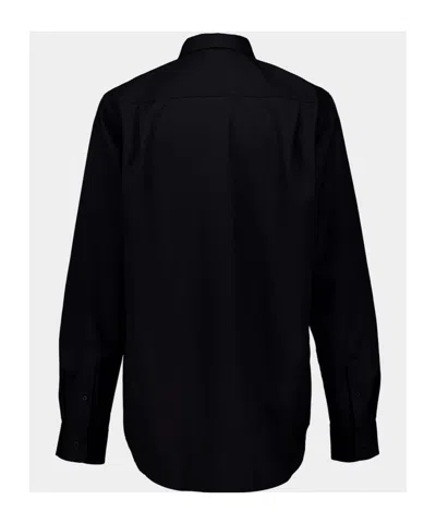Auralee Flap-pocket Wool Shirt In Blue