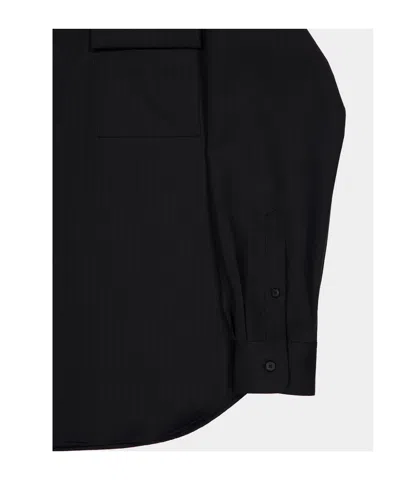 Auralee Flap-pocket Wool Shirt In Blue