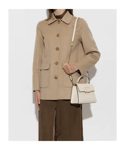 Valentino Winter Coat Tailored Fit Collared Design In Nude