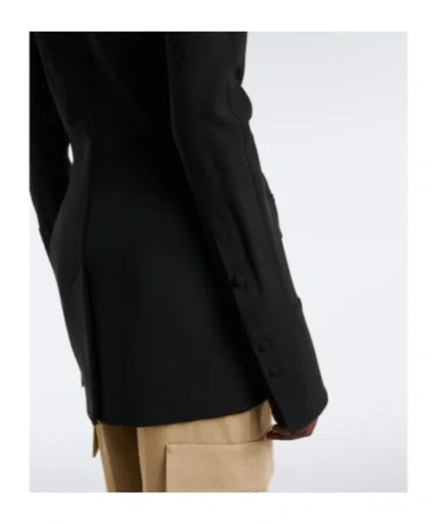 Mugler Wool-blend Jacket In Black