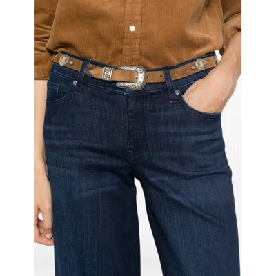 Frame Belt-loop Jeans In Blue