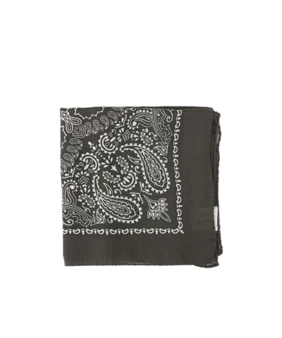 Destin Surl Patterned Square Scarf In Darkchoco