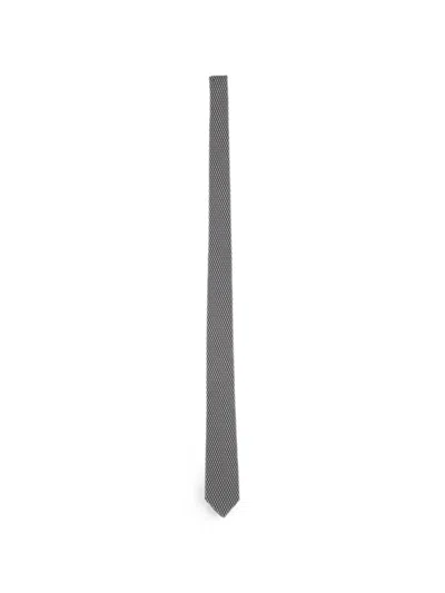 Lardini Geometric-pattern Tie In Gray