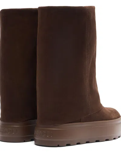 Casadei Double-face Fold-over Platform Boots In Multi