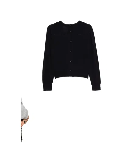 Semicouture Button-up Wool Cardigan In Pattern