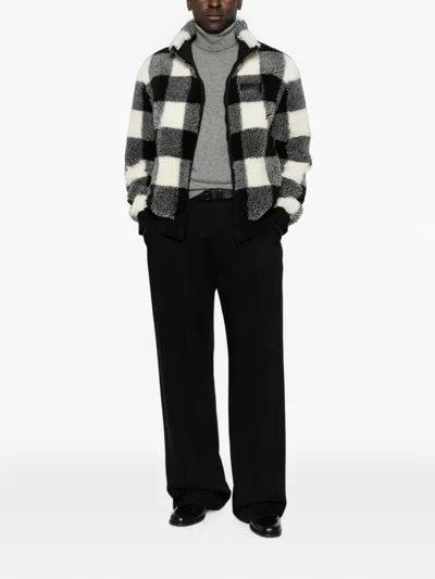 Givenchy Checked Bomber Jacket In Gray