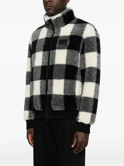 Givenchy Checked Bomber Jacket In Gray
