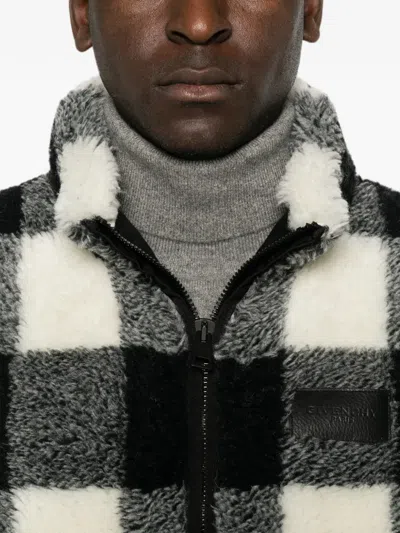 Givenchy Checked Bomber Jacket In Gray