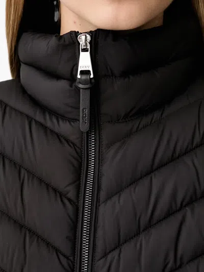 Dkny 셰브런 퀼팅 베스트 In Black