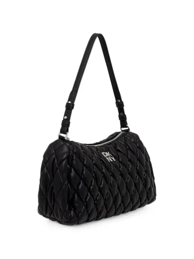 Dkny 레미 로고 장식 퀼팅 숄더 백 In Black