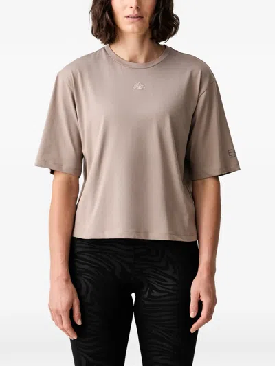 LOTUS-EMBROIDERED SHORT-SLEEVE T-SHIRT
