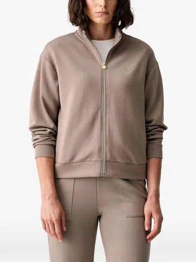 LOGO-PLAQUE ZIP-UP TRACK JACKET