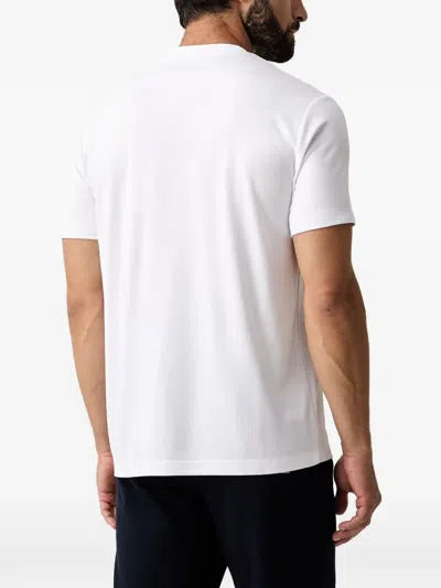 Ea7 로고 디테일 티셔츠 In White
