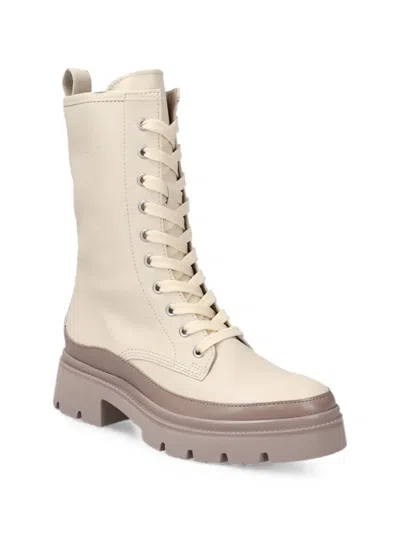 Gabor Lace-up Platform Boots In White