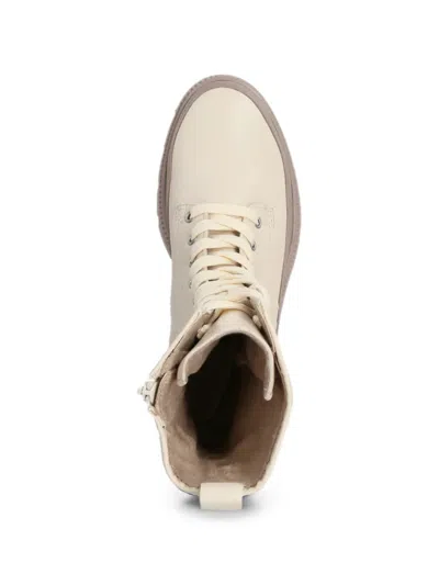 Gabor Lace-up Platform Boots In White