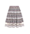 ALEXANDER MCQUEEN Silk-blend jacquard striped skirt