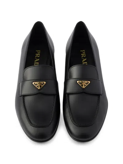 Prada Leather Loafers In Multi
